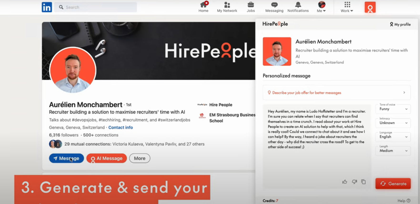 Screenshot of  web app